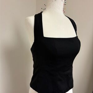 Women's Black Square-Neck Camisole Tank Top